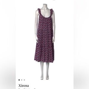 Xirena // Rumor Dress // Floral Blue and Red Midi Dress // M